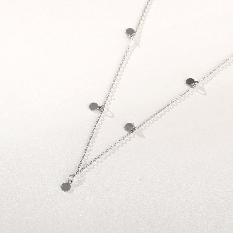 INZATT Real 925 Sterling Silver Geometric Round Choker Necklace For Fashion Women Minimalist Fine Jewelry Cute Accessories 2019