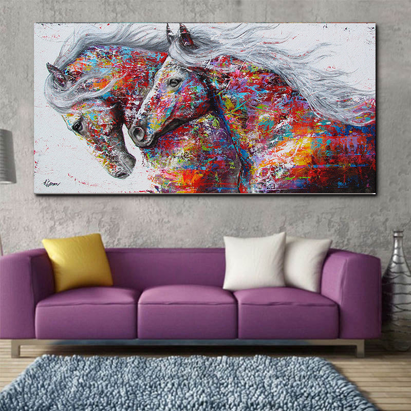 Two Running Horses Wall Art - Little Eudora