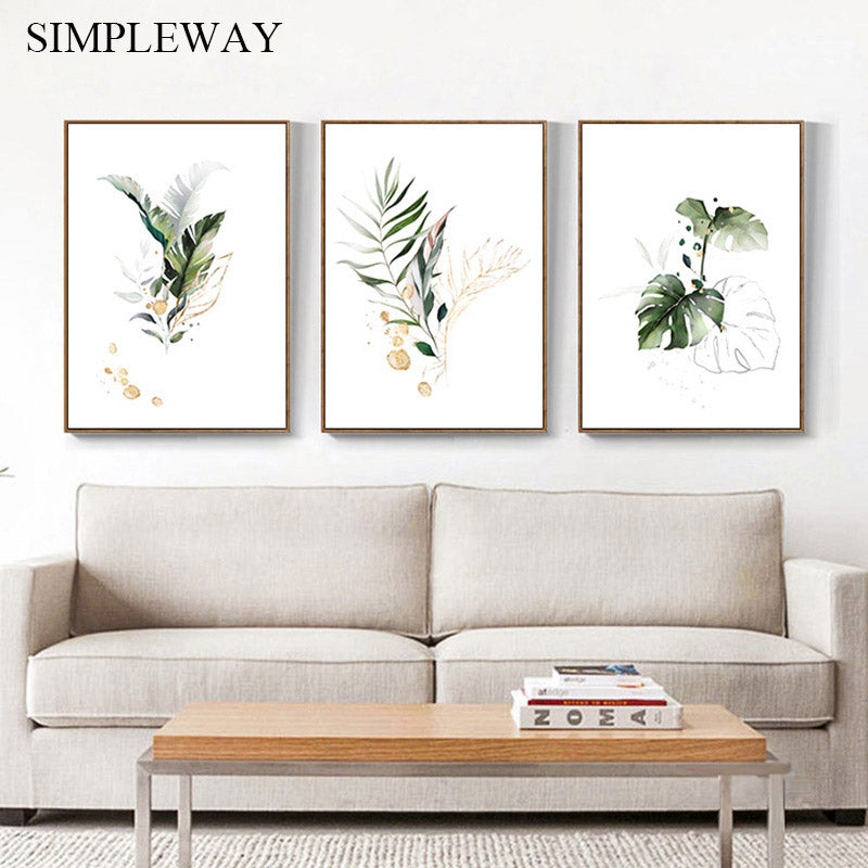 Watercolor Plant Canvas Wall Art - Little Eudora