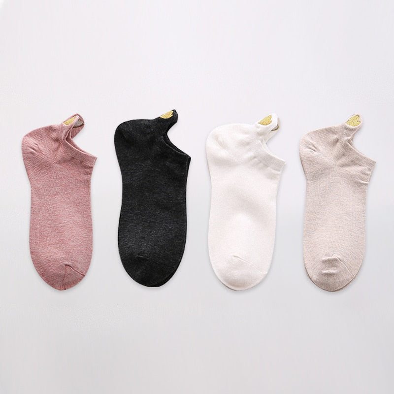 Fashion Ankle Socks - 4 Pairs - Little Eudora