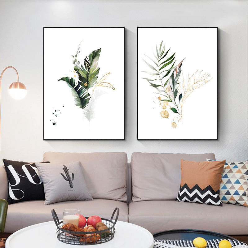 Watercolor Plant Canvas Wall Art - Little Eudora