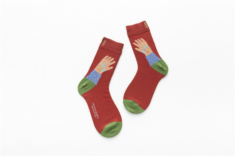 Unisex Painting Style Socks - 1 Pair - Little Eudora