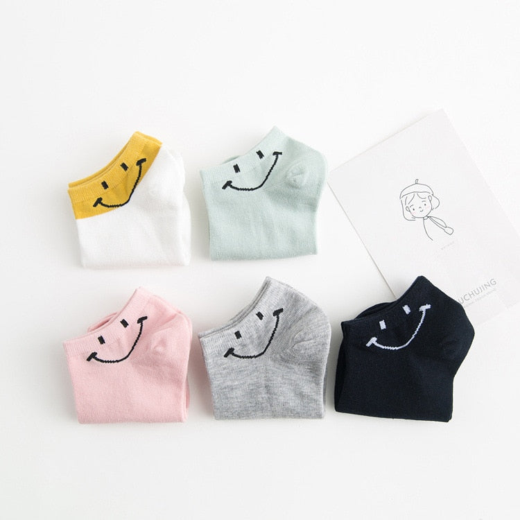 Cute face expressions Socks - 5 Pairs - Little Eudora