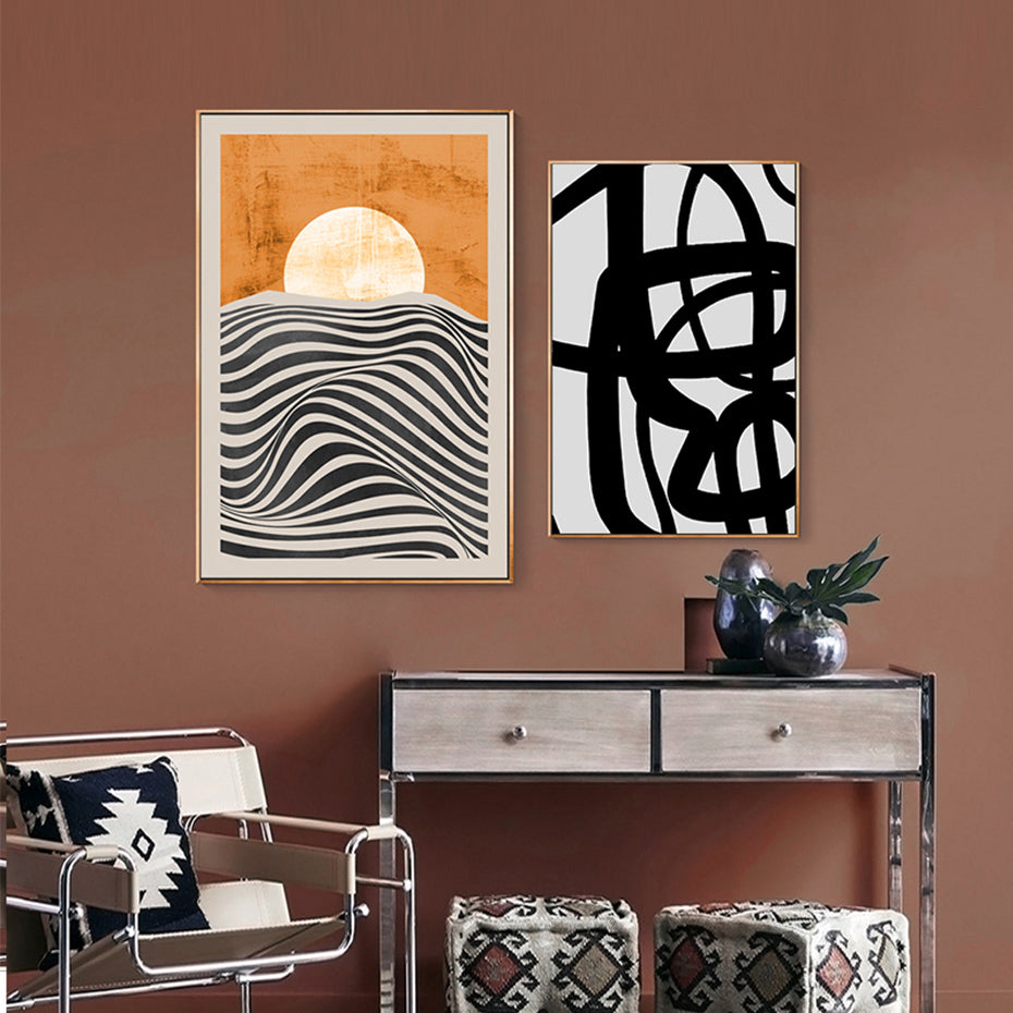 Abstract Geometric Canvas Wall Art - Little Eudora