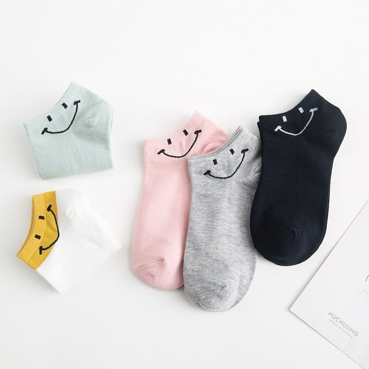 Cute face expressions Socks - 5 Pairs - Little Eudora