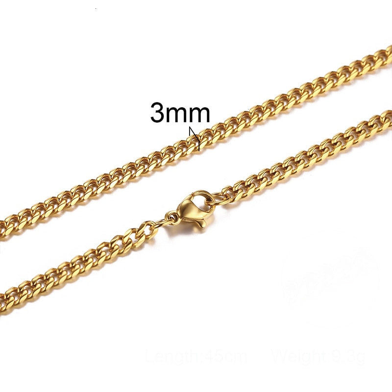 Elegant Mens Stainless Steel Necklace