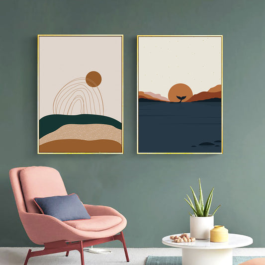 Abstract Painting Sunrise Canvas - Little Eudora