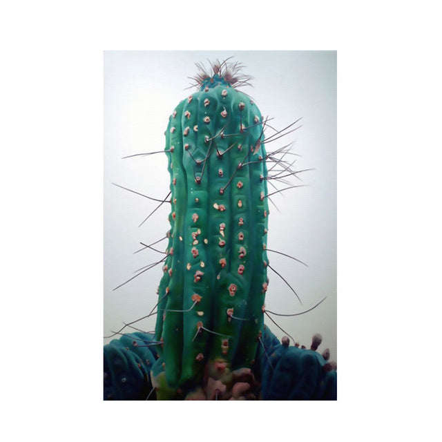 Nordic Red Blue Cactus Wall Art - Little Eudora