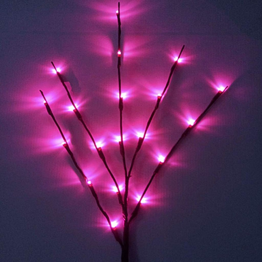 20 Bulbs LED Willow Branch Lamp Battery Powered Decorative Light Tall Vase Filler Willow Twig Lighted Branch For Home Decoration