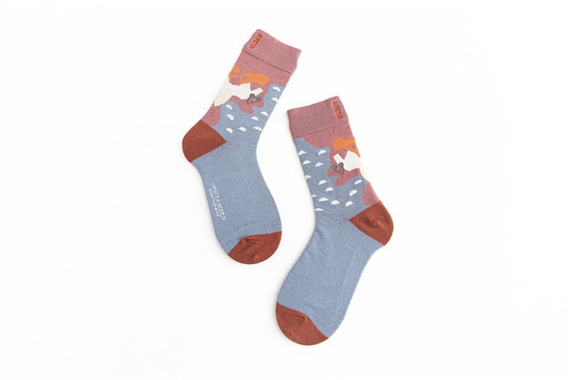 Unisex Painting Style Socks - 1 Pair - Little Eudora