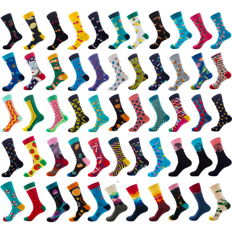 Unisex Happy Fruits and Cartoon Socks - 1 Pair - Little Eudora