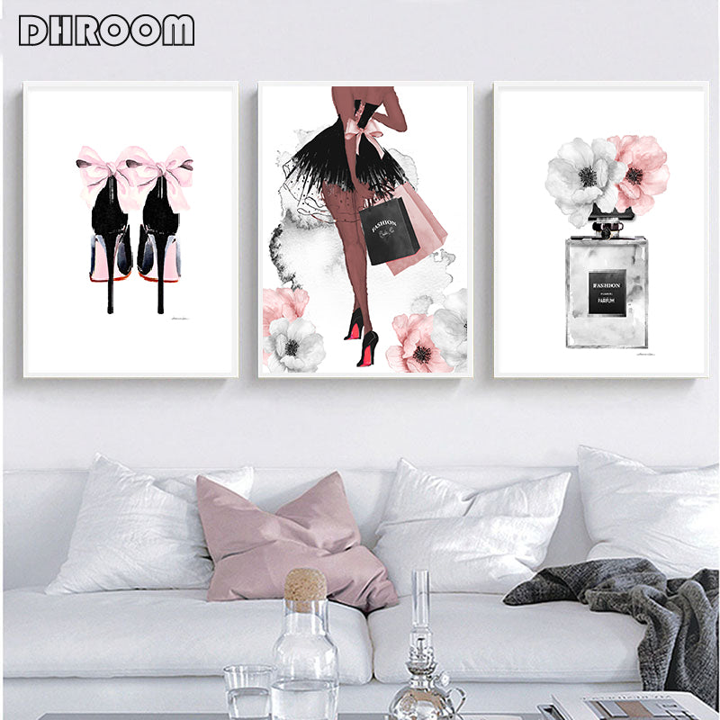 Fashion Wall Art Perfume Lips Wall Art - Little Eudora
