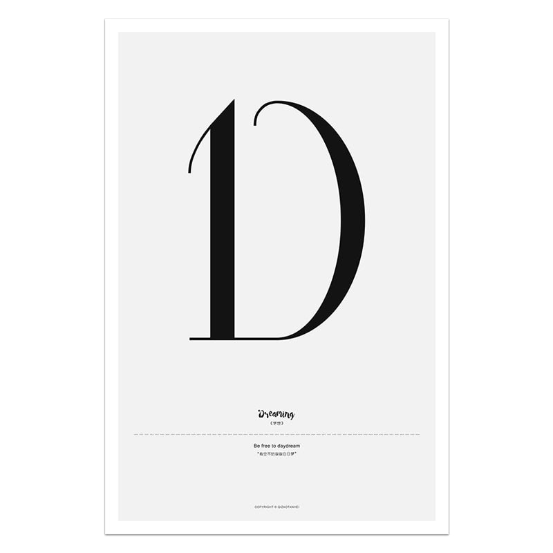 Quote Words Nordic Style CWall Art - Little Eudora