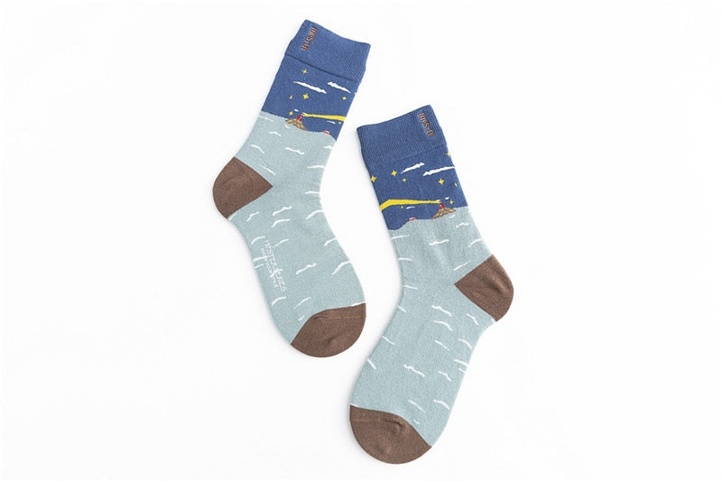 Unisex Harajuku Colorful Full Socks -1 Pair - Little Eudora