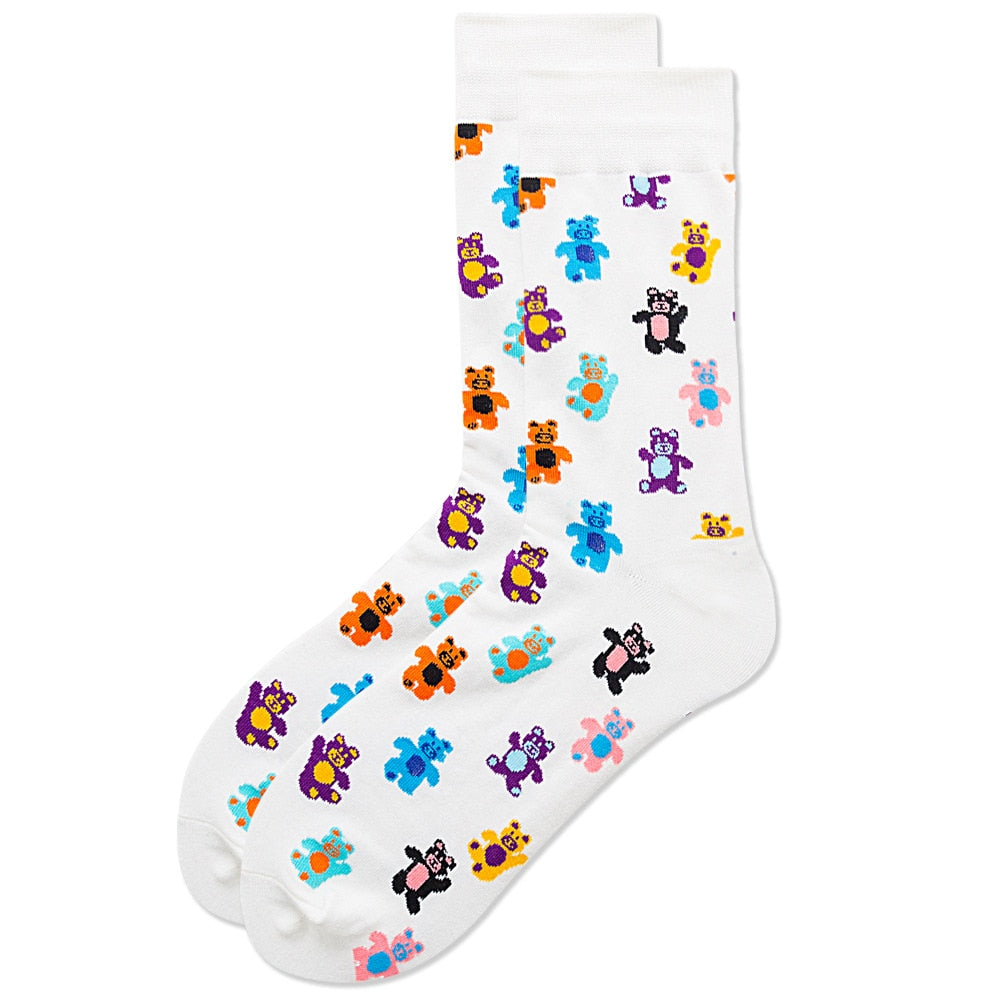 Unisex Happy Fruits and Cartoon Socks - 1 Pair - Little Eudora