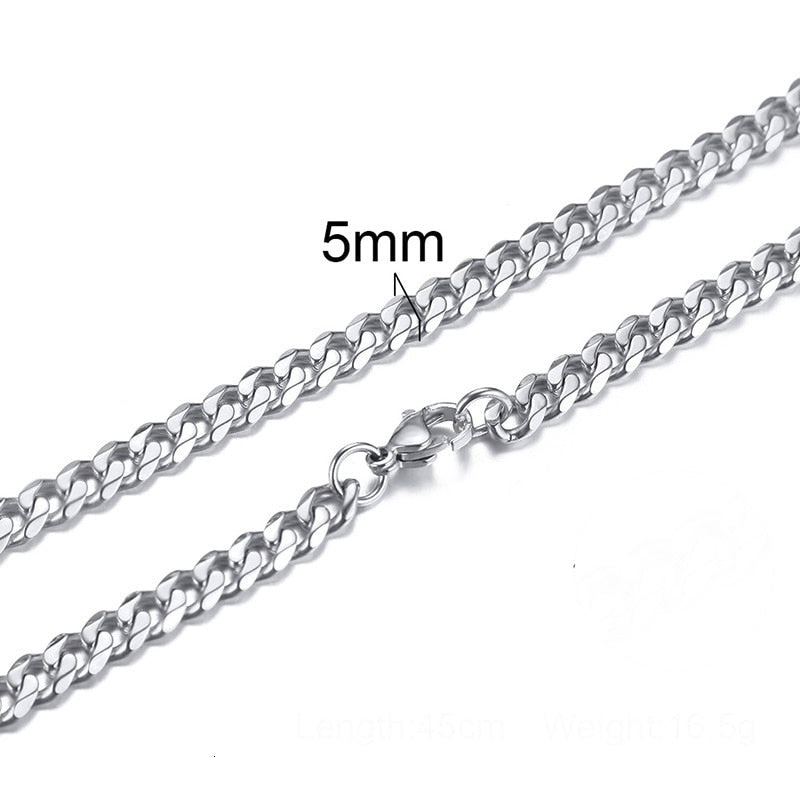 Elegant Mens Stainless Steel Necklace