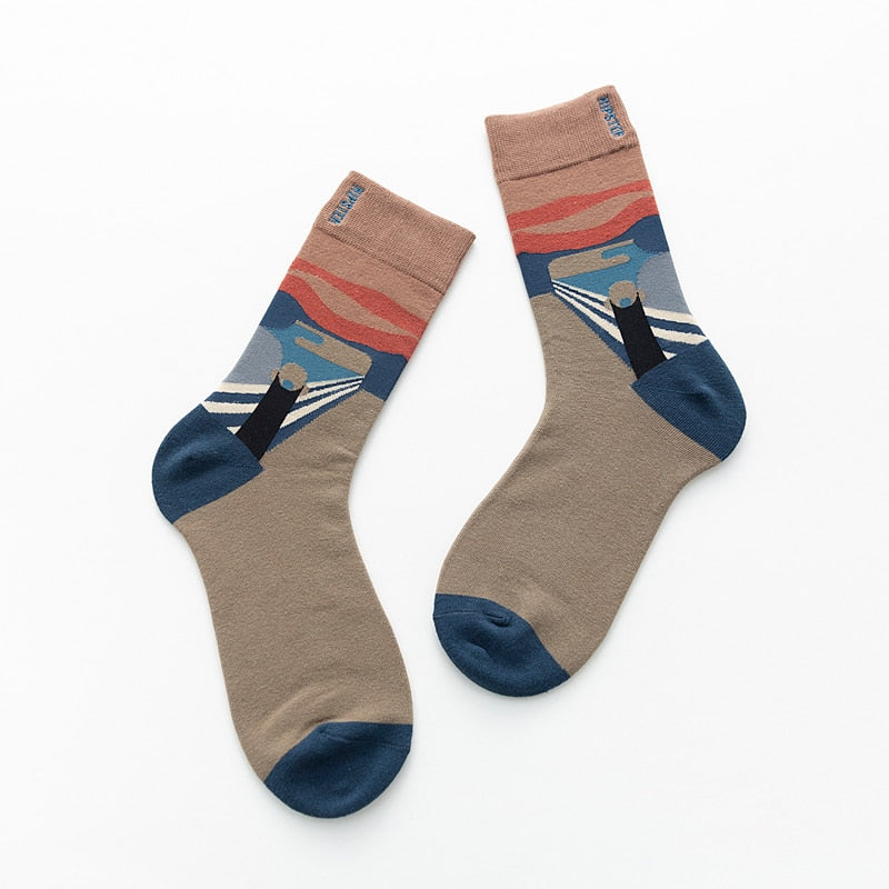 Unisex Painting Style Socks - 1 Pair - Little Eudora