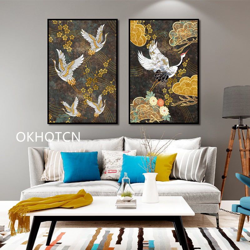 Chinese Ancient Style Animal Golden Wall Art - Little Eudora