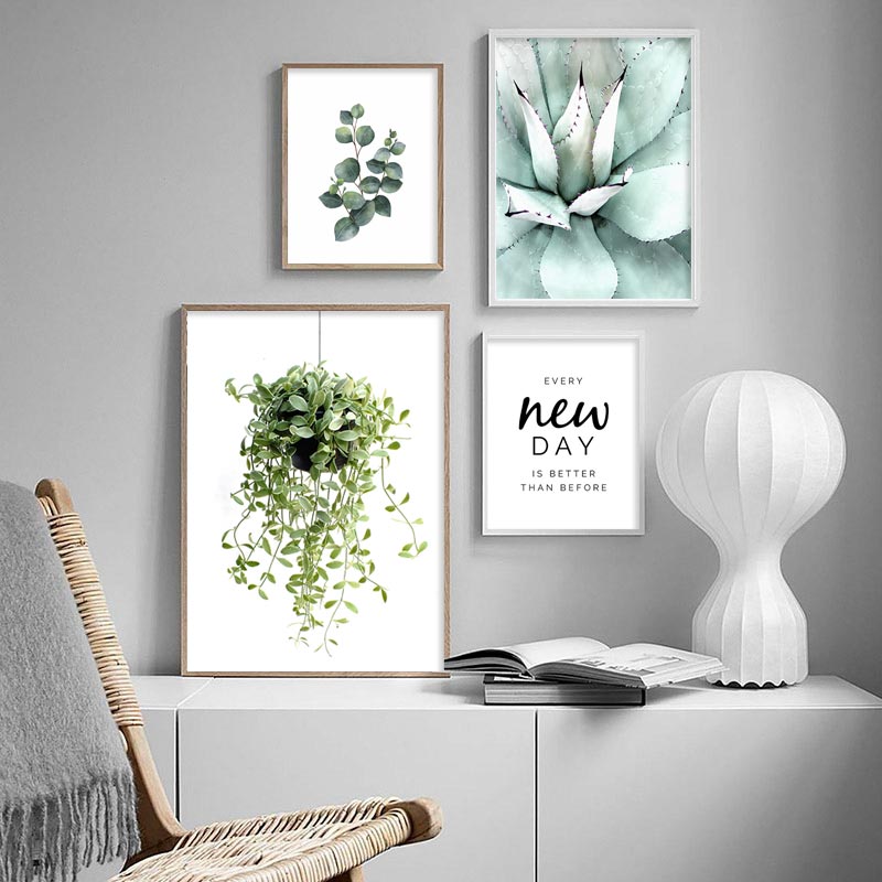 Nordic Simple Green Plants And Succulent - Little Eudora