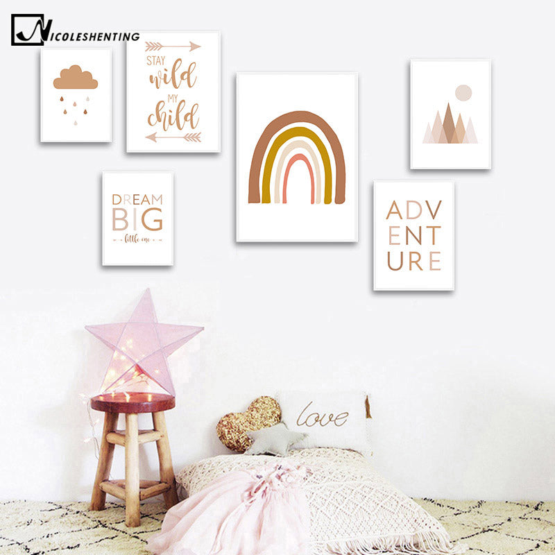 Abstract Rainbow Nursery Quotes - Little Eudora