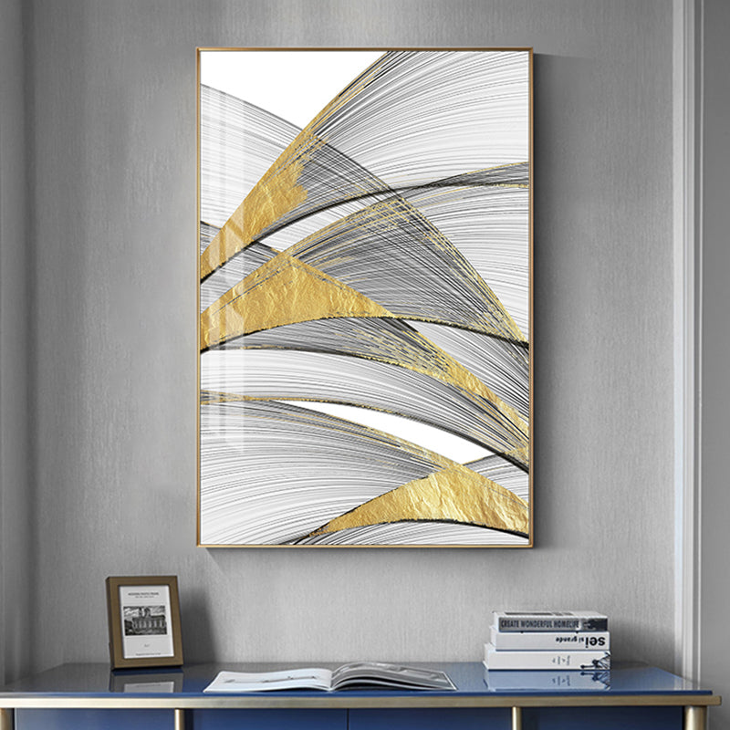 Abstract Golden Colour Wall Art - Little Eudora