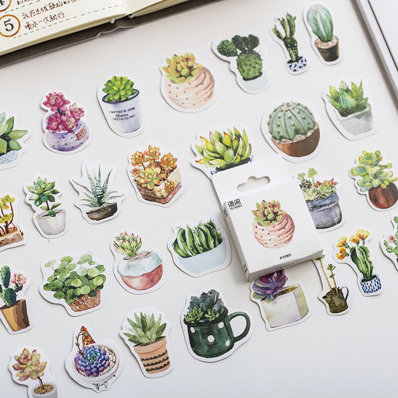 Paint Stationery Sticker Totem Memo Stickers 46pcs/box