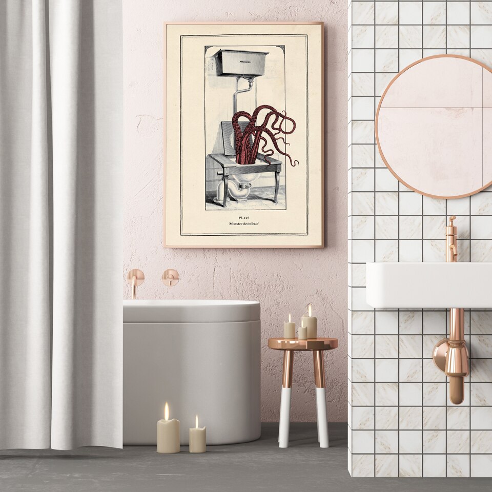 Vintage Octopus Print Wall Art - Little Eudora