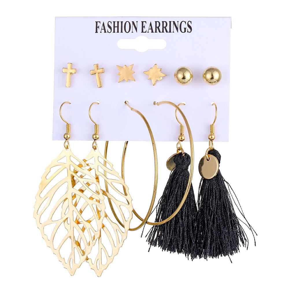 EN Pearl Hoop Earrings For Women Clip On Ear Rings Geometric Pendientes Round Circle Earring Set Brincos Korean Fashion Jewelry