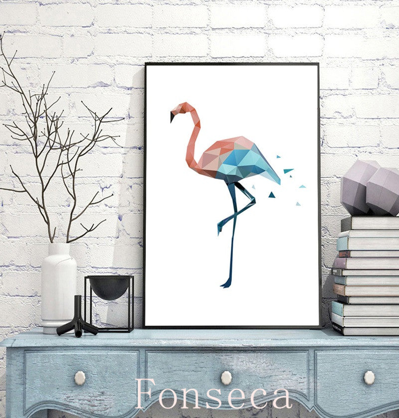 Nordic Pink and Blue Geometric Animals - Little Eudora