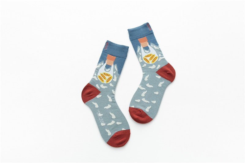 Unisex Painting Style Socks - 1 Pair - Little Eudora