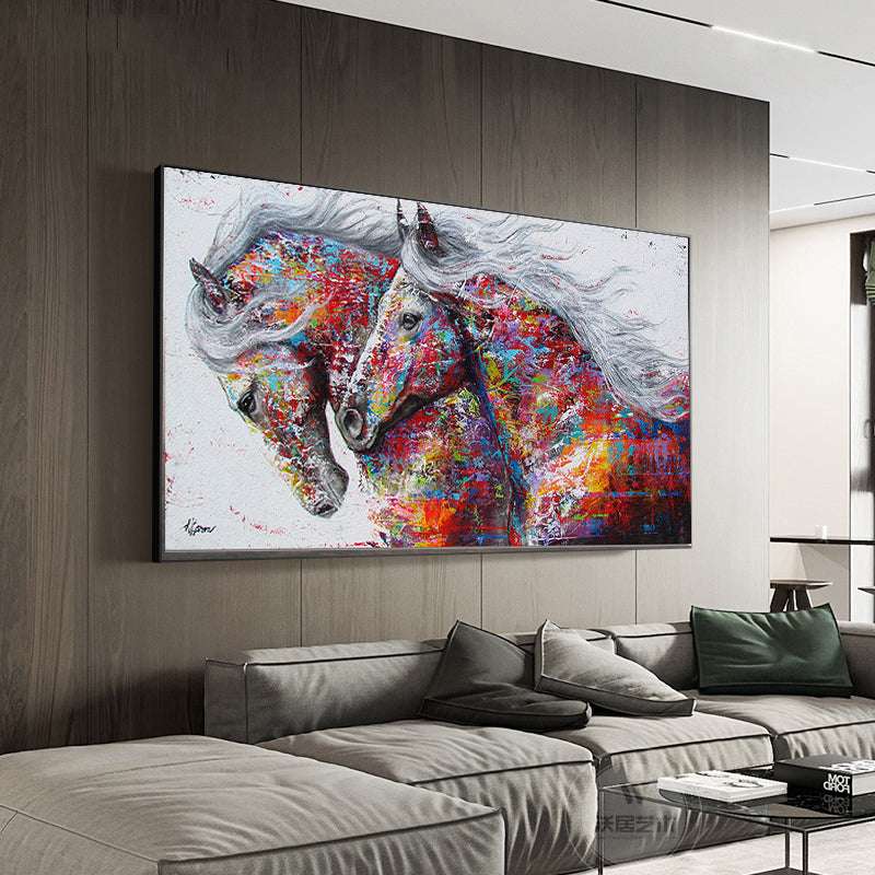 Two Running Horses Wall Art - Little Eudora