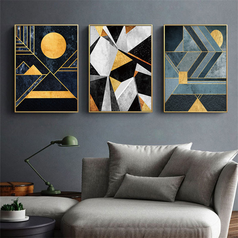 Nordic Abstract Geometry Wall Art - Little Eudora