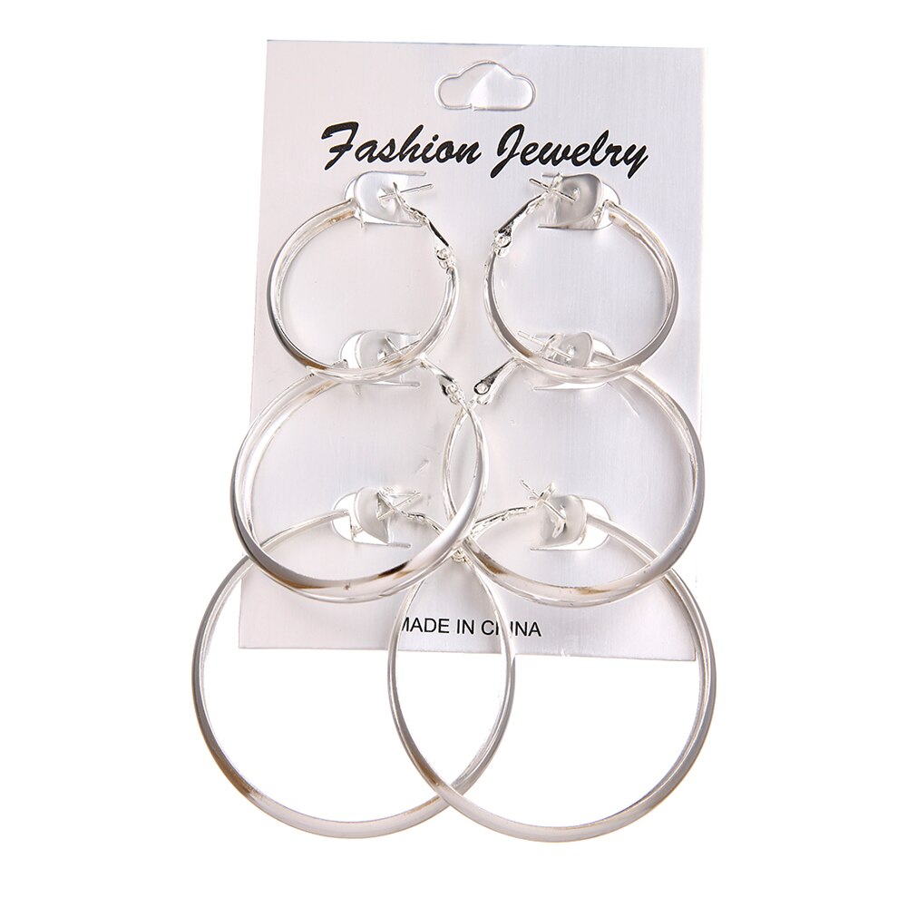 EN Pearl Hoop Earrings For Women Clip On Ear Rings Geometric Pendientes Round Circle Earring Set Brincos Korean Fashion Jewelry