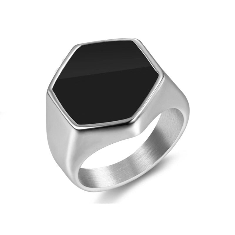 Stainless Steel Viking triangle love Ring vintage Hammer retro punk jewelry finger man engagement ring Boyfriend Gift OSR067