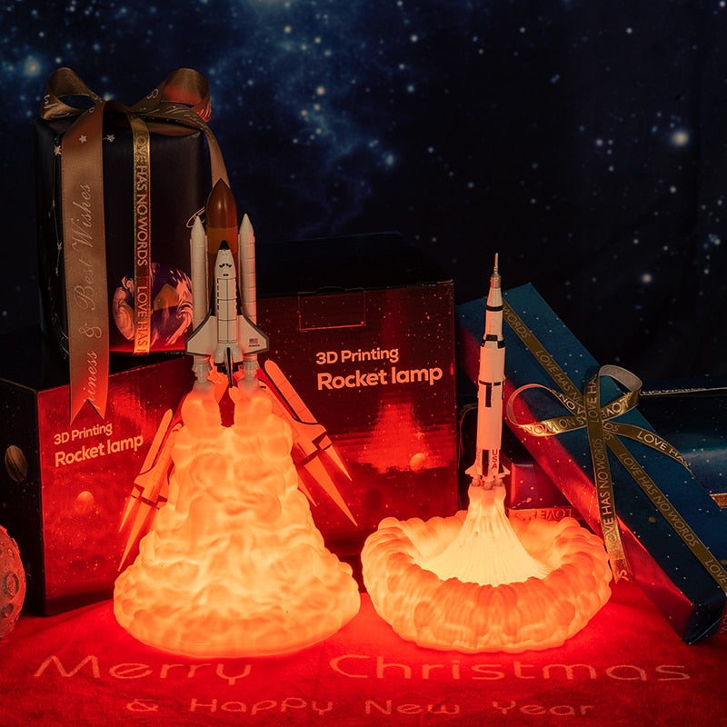 3D Print Space Shuttle Lamp Night - Little Eudora