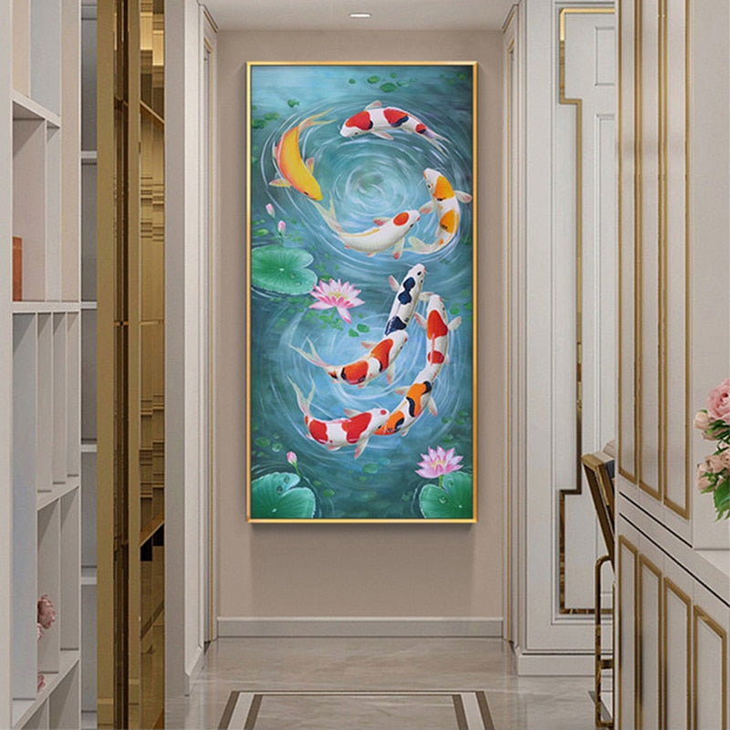 Koi Fish Feng Shui Wall Art