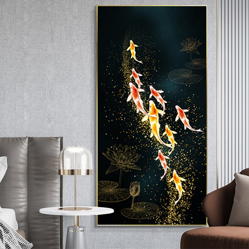 Koi Fish Feng Shui Wall Art