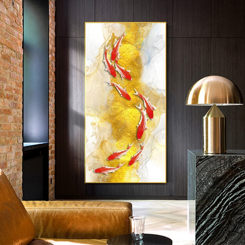 Koi Fish Feng Shui Wall Art
