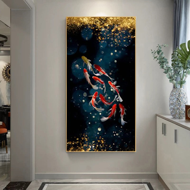Koi Fish Feng Shui Wall Art