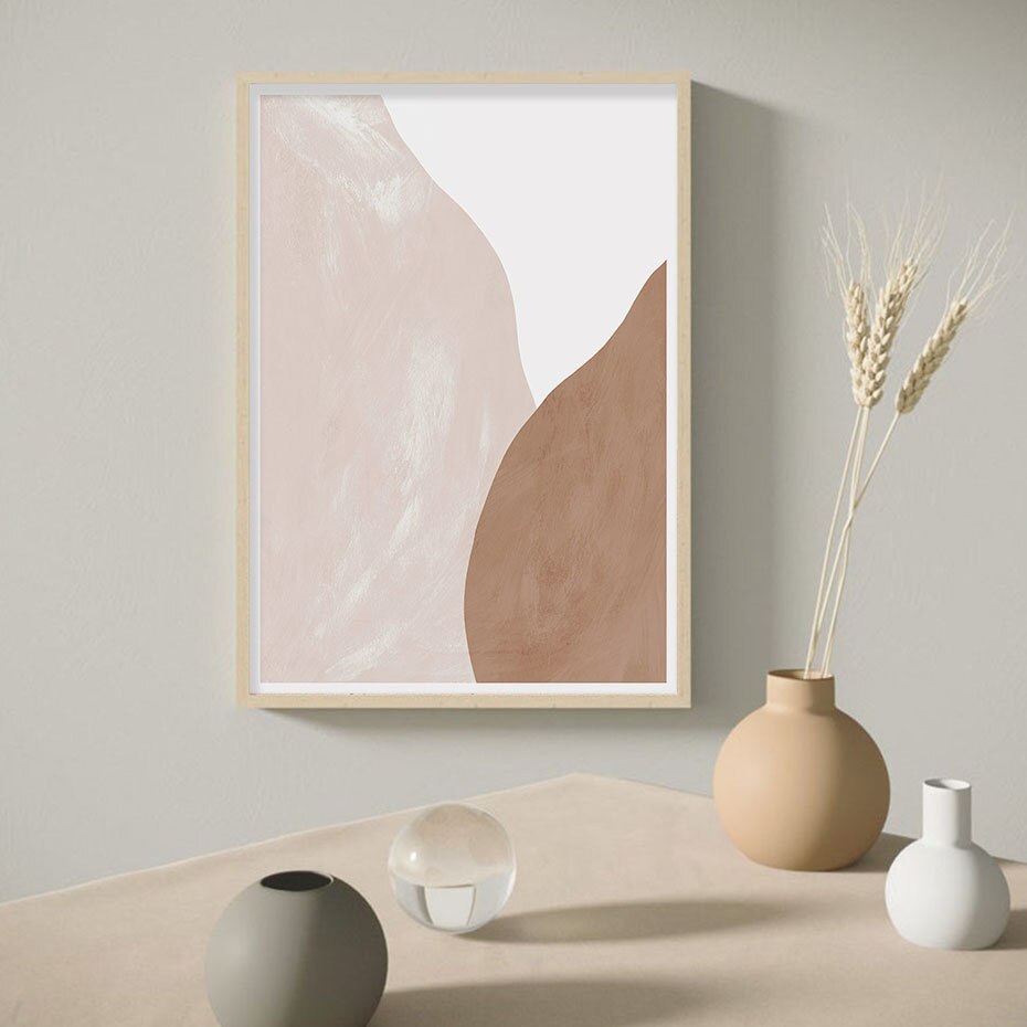 Modern Beige Brown Abstract Geometric - Little Eudora