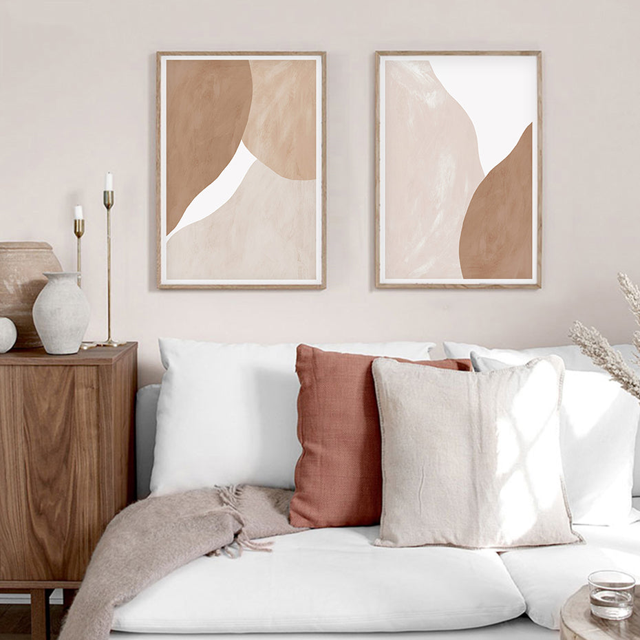 Modern Beige Brown Abstract Geometric - Little Eudora