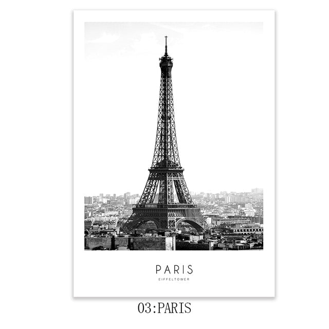 Modern New York London Paris City Wall art