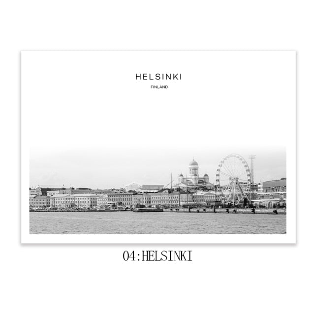 Modern New York London Paris City Wall art