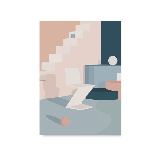 Abstract Geometric Scandinavia Wall Art
