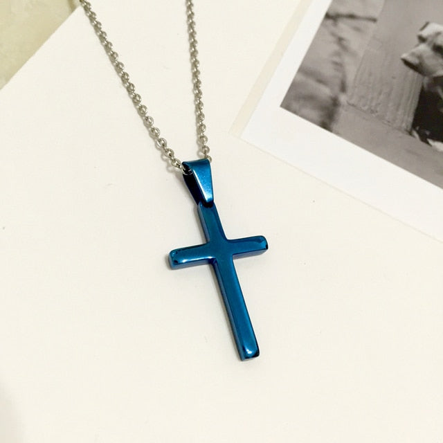 Cross Pendant Necklace Men