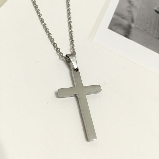 Cross Pendant Necklace Men