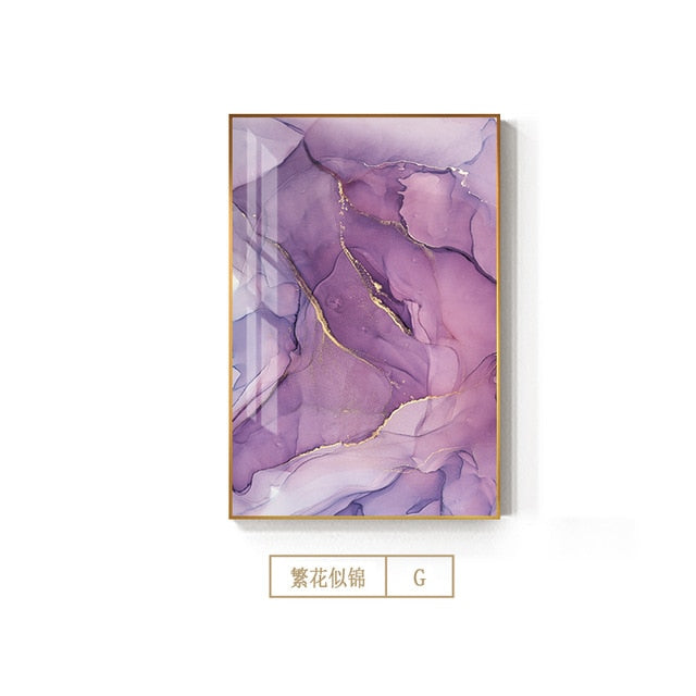 Nordic Purple Pink Wall Art
