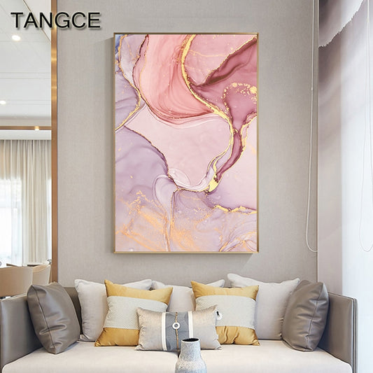 Nordic Purple Pink Wall Art