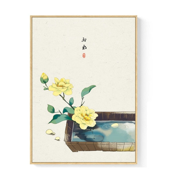 Japan Style Floral Wall Art