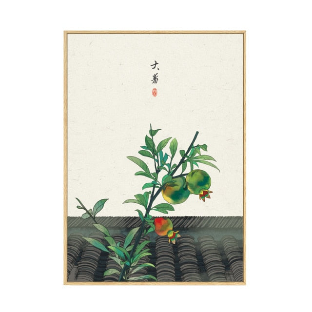 Japan Style Floral Wall Art